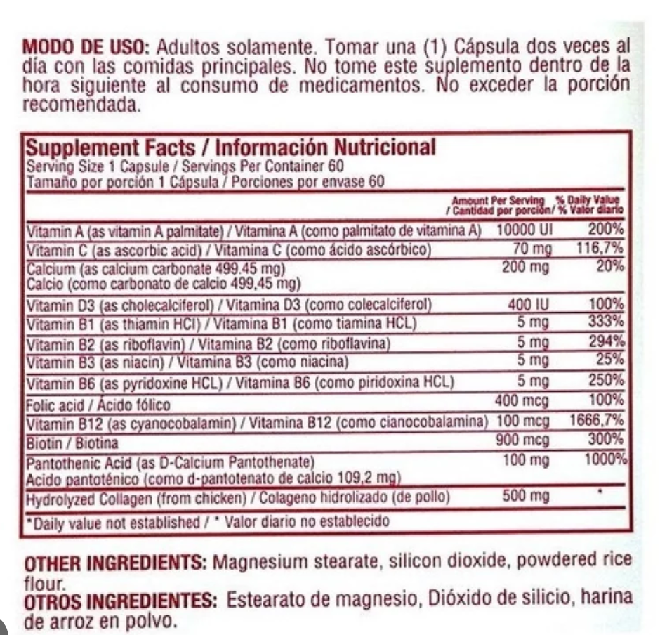 CAPELL - fortalecimiento del cabello, la piel y las uñas