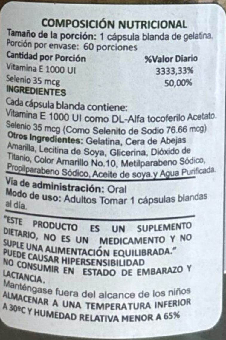 VITAMINA E CON SELENIO